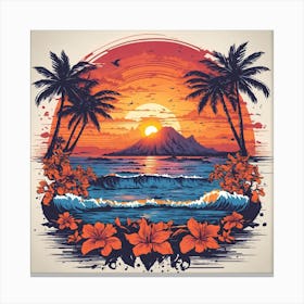 Hawaiian Sunset Canvas Print