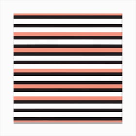 Orange And Black Stripes Canvas Print