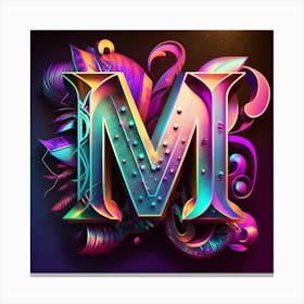 Letter M Canvas Print