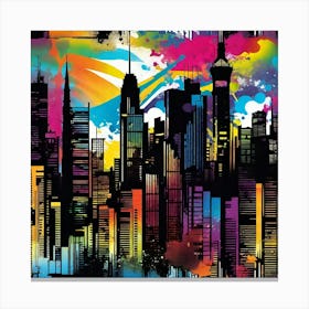 City Skyline 13 Canvas Print