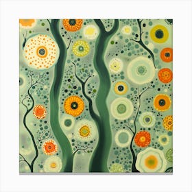 Yayoi Kusama Inspired Nature in Fall Canvas Print