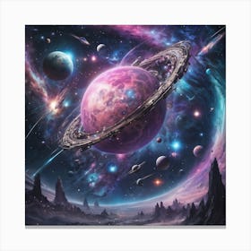 Space Galaxy Canvas Print