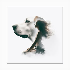 Portrait Of A Dog Canvas Print