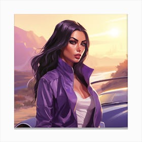 GTA Style Kim Kardashian Canvas Print