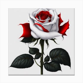 White Rose myluckycharm Canvas Print