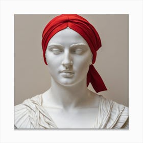 Portrait Of A Woman Wearing A Red Turban Canvas Print