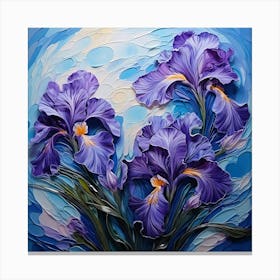 Purple Iris Painting 1 Canvas Print