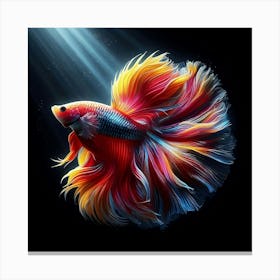 Red Siamese Fighting Fish Canvas Print