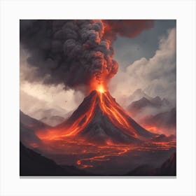 Volcano Stock Videos & Royalty-Free Footage Canvas Print