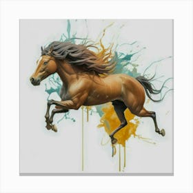 Horse colour splash Canvas Print