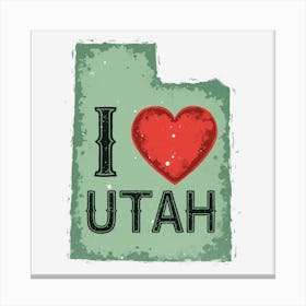 I Love Utah Canvas Print