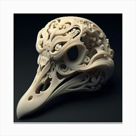 Bird Skull 3d Printed Canvas Print
