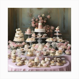 Wedding Cake Table 1 Canvas Print