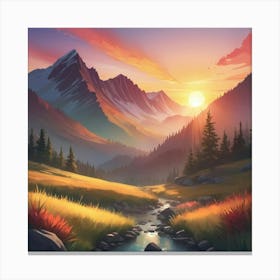 Landscape Painting 62 Canvas Print