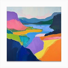 Colourful Abstract The Lake District England 1 Canvas Print
