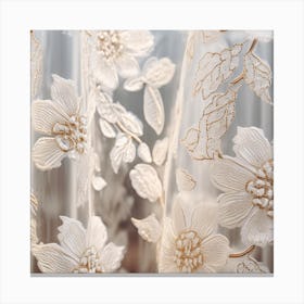 Embroidered Lace Curtains Canvas Print