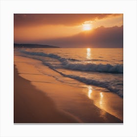 Sunset On The Beach Canvas Print