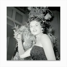 Mrs Eunice Gayson At The Room 21 Christmas Party December 1954 Canvas Print