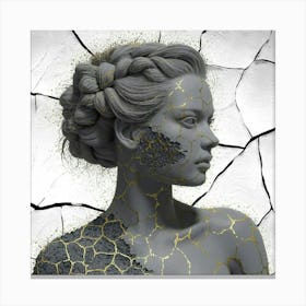 Woman With Cracked Skin Canvas Print