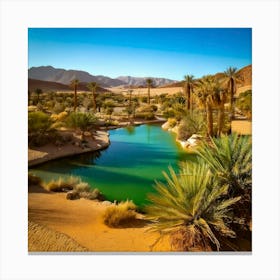 Firefly Desert Oasis A Serene Oasis In The Middle Of The Desert Lienzo