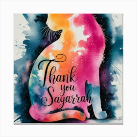 Thank You Saag Canvas Print