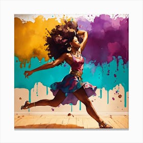 Afro Dancer Canvas Print
