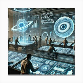 A Holographic Data Stations Asterian Syndicate 1024 Canvas Print