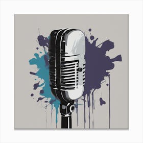 Vintage Microphone Canvas Print