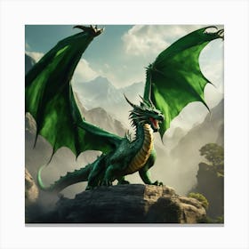 Green Dragon 1 Canvas Print