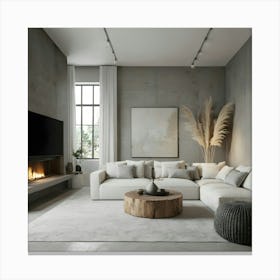 Modern Living Room 114 Canvas Print