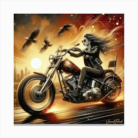 Golden Night Rider Canvas Print