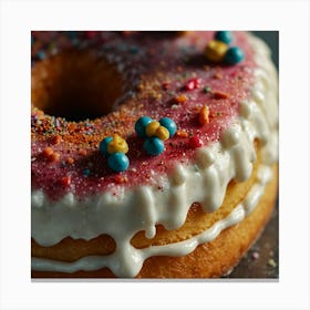 Donut With Sprinkles 4 Canvas Print