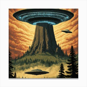 Aliens In The Sky Canvas Print