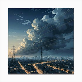 City At Night Canvas Print