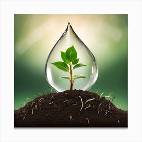 Plant Seed Is Growing Under The Care O 1 (1) Canvas Print