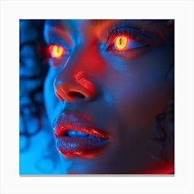 Woman With Red Eyes Canvas Print