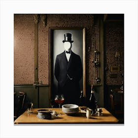Man In Top Hat Canvas Print