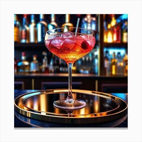 Cocktail In A Bar 3 Canvas Print