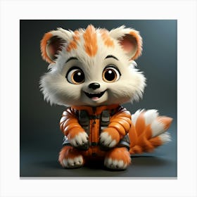 Cute Orange Fox Canvas Print