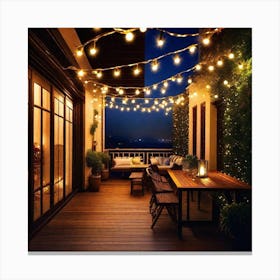 Outdoor String Lights 1 Canvas Print