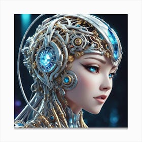 Futuristic Girl 3 Canvas Print