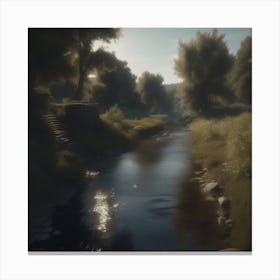 River In The Woods 21 Canvas Print