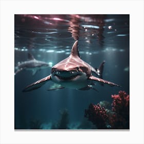 Sharks In The Ocean Canvas Print