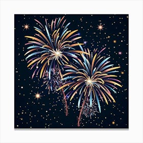 Fireworks In The Sky Canvas Print