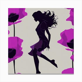 Silhouette Of A Woman 22 Canvas Print