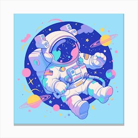 Astronaut In Space 20 Canvas Print