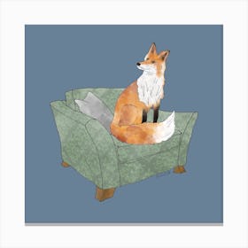 Mr Fox Square Canvas Print