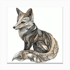 Fox Metal Canvas Print