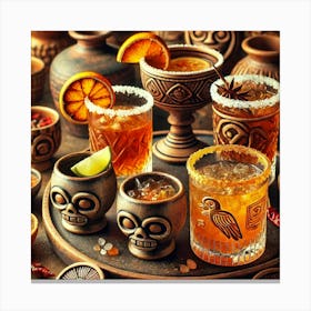 Sovereign Flame Tequila And Mezcal Cocktails Canvas Print