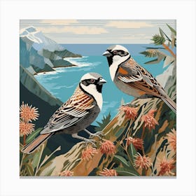 Bird In Nature Sparrow 4 Canvas Print